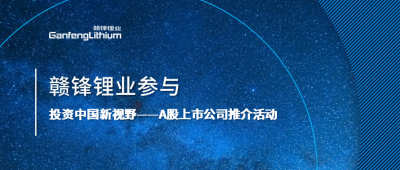万搏【中国】锂业参与“投资中国新视野——A股上市公司推介活动”